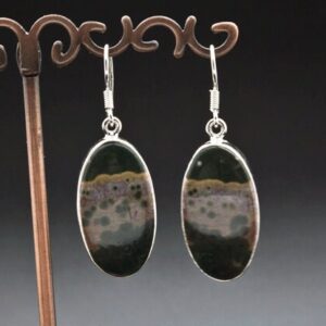 Sterling Silver Ocean Jasper Earrings