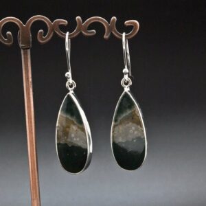 Sterling Silver Ocean Jasper Earrings