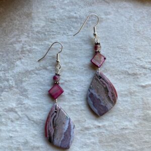 Ocean Jasper Sterling Silver  Earrings - Handmade OOAK Earrings