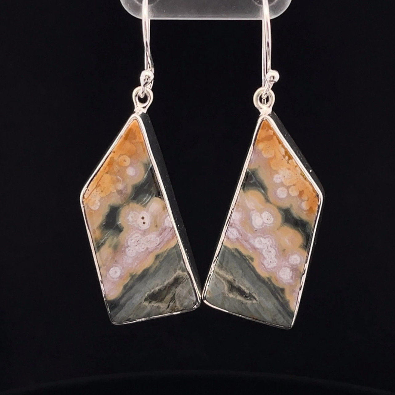 Sterling Silver Ocean Jasper Earrings Sterling Silver Ocean Jasper Earrings