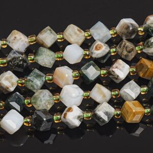 8MM Multicolor Ocean Jasper Beads Grade AAA Genuine Natural Gemstone Faceted Cube Loose Beads 15"/7.5" Bulk Lot Options (126594) 8MM Multicolor Ocean Jasper Beads Grade AAA Genuine Natural Gemstone Faceted Cube Loose Beads 15"/7.5" Bulk Lot Options (126594)