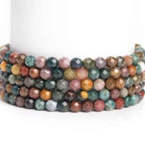 Natural Multicolor Ocean Jasper Gemstone Grade Aaa Faceted Round 4mm Loose Beads Natural Multicolor Ocean Jasper Gemstone Grade Aaa Faceted Round 4mm Loose Beads