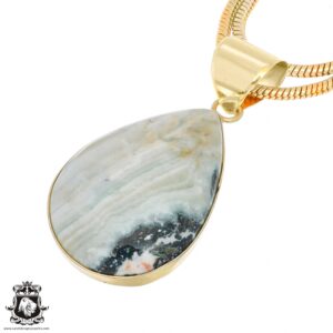 Ocean Jasper 24K Gold Necklace GPH948
