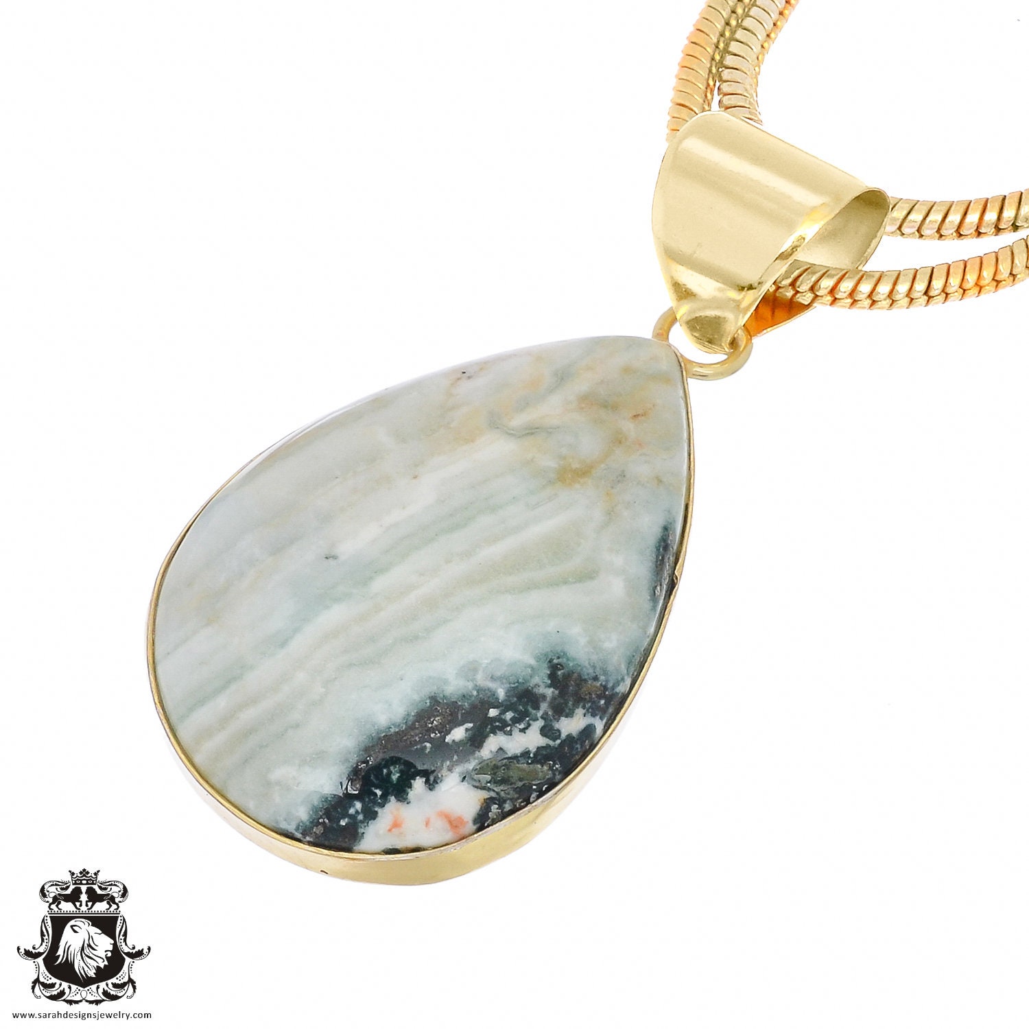 Ocean Jasper 24k Gold Necklace Gph948 Ocean Jasper 24k Gold Necklace Gph948