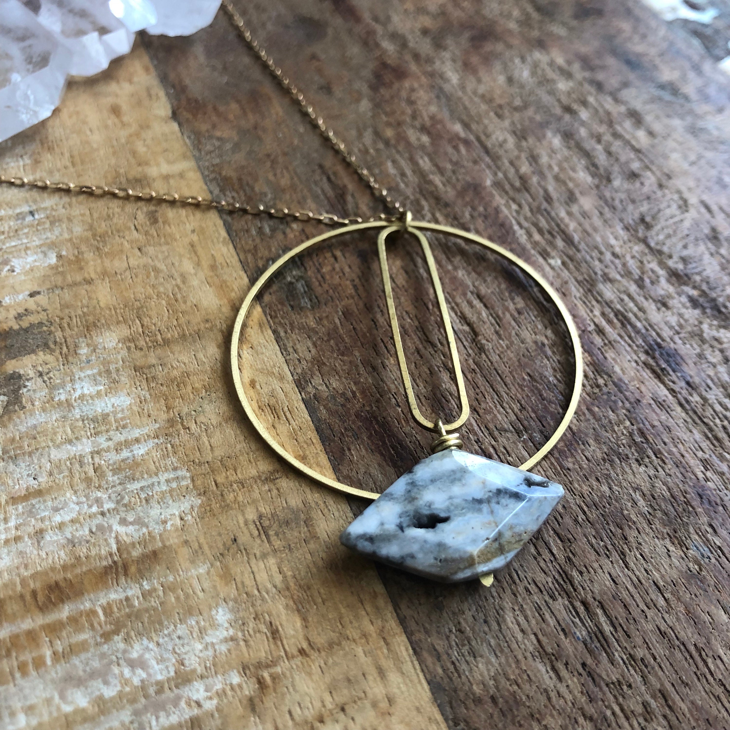 Ocean Jasper And Brass Necklace Ocean Jasper And Brass Necklace