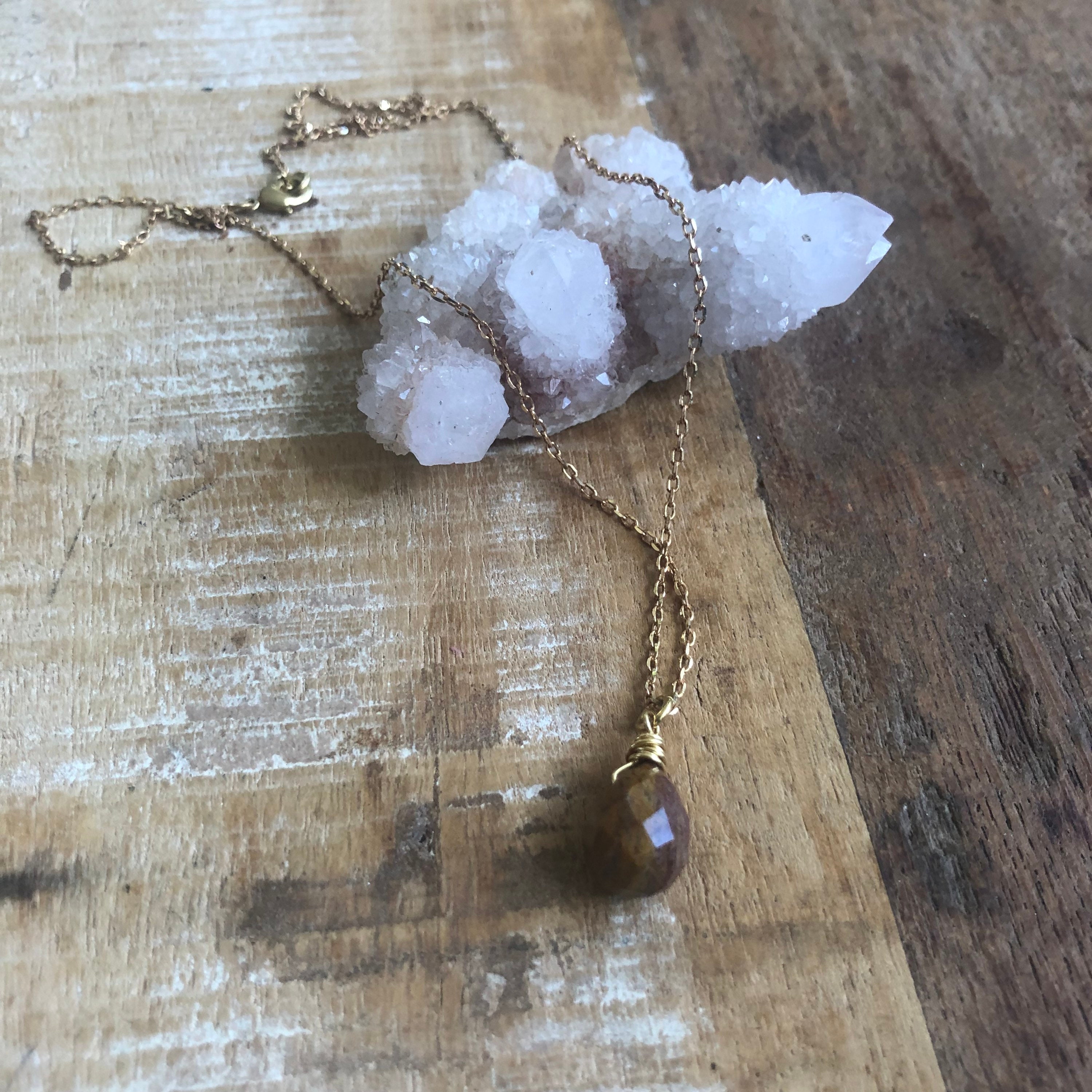 Ocean Jasper And Brass Layering Necklace