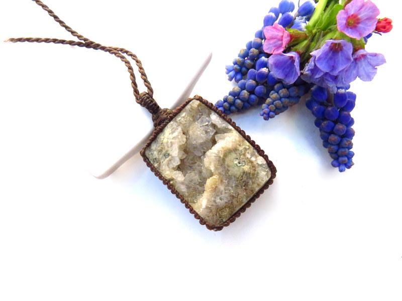 Ocean Jasper Druzy Necklace, Solar Plexus Healing, Gemstone Necklace, Gifts For Her, Boho Gift Ideas Ocean Jasper Druzy Necklace, Solar Plexus Healing, Gemstone Necklace, Gifts For Her, Boho Gift Ideas