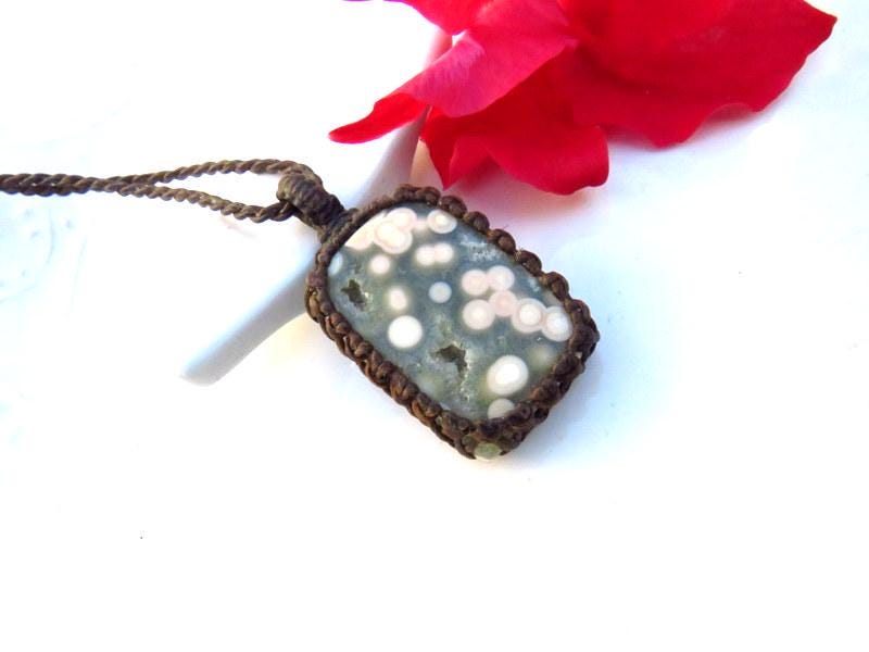 Ocean Jasper Gemstone Necklace, Solar Plexus Healing, Gift Ideas For The Surfer, The Coastal Grandma, The Beach Lover, The Ocean Lover Ocean Jasper Gemstone Necklace, Solar Plexus Healing, Gift Ideas For The Surfer, The Coastal Grandma, The Beach Lover, The Ocean Lover