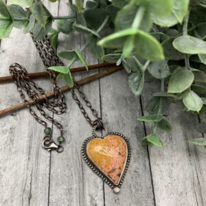 Ocean Jasper Heart Necklace