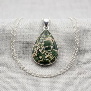 Ocean Life - Natural Madagascar Ocean Jasper Sterling Silver Necklace