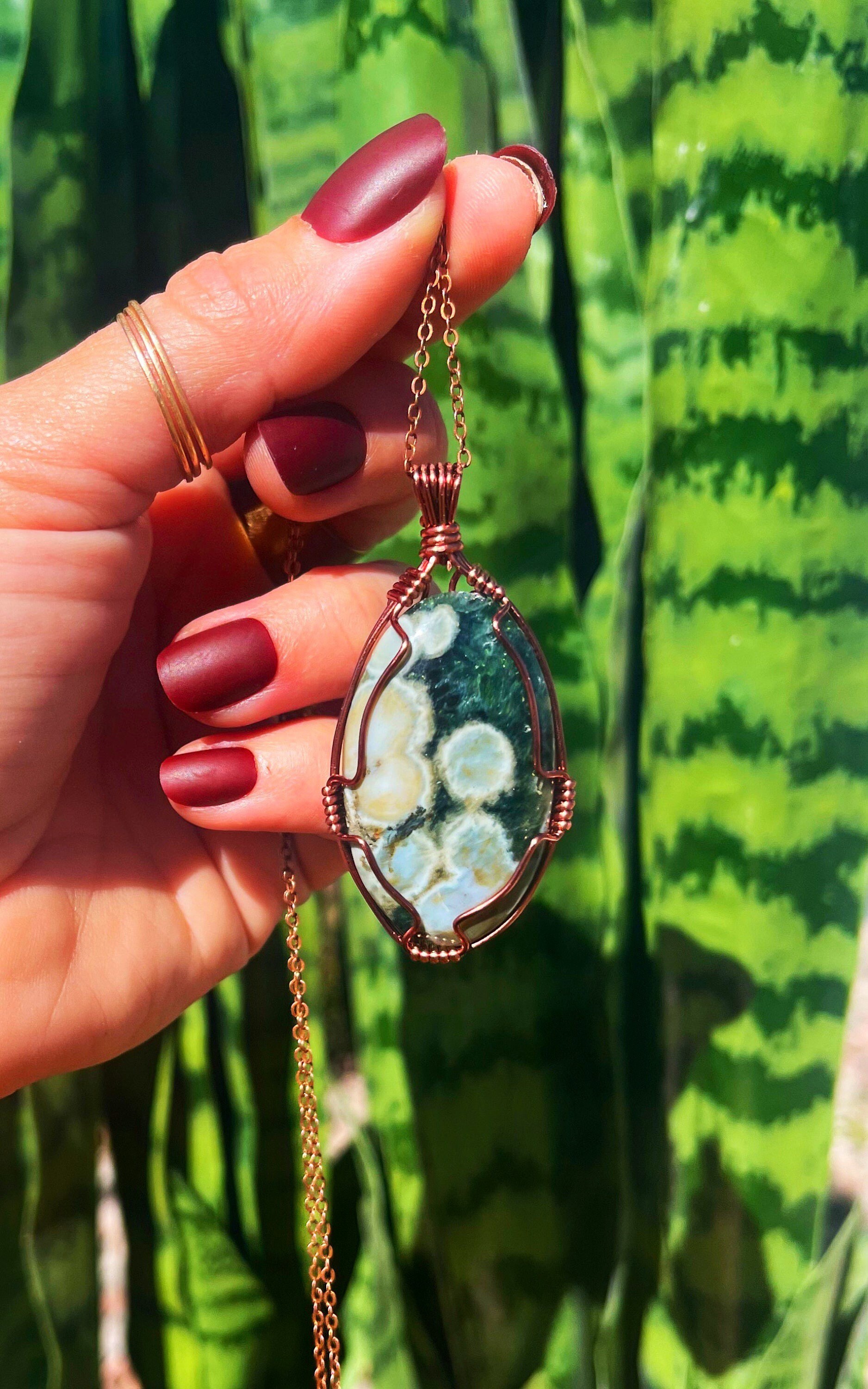 Ocean Jasper Necklace - Promotes Elevated Spirits + Increased Joy
