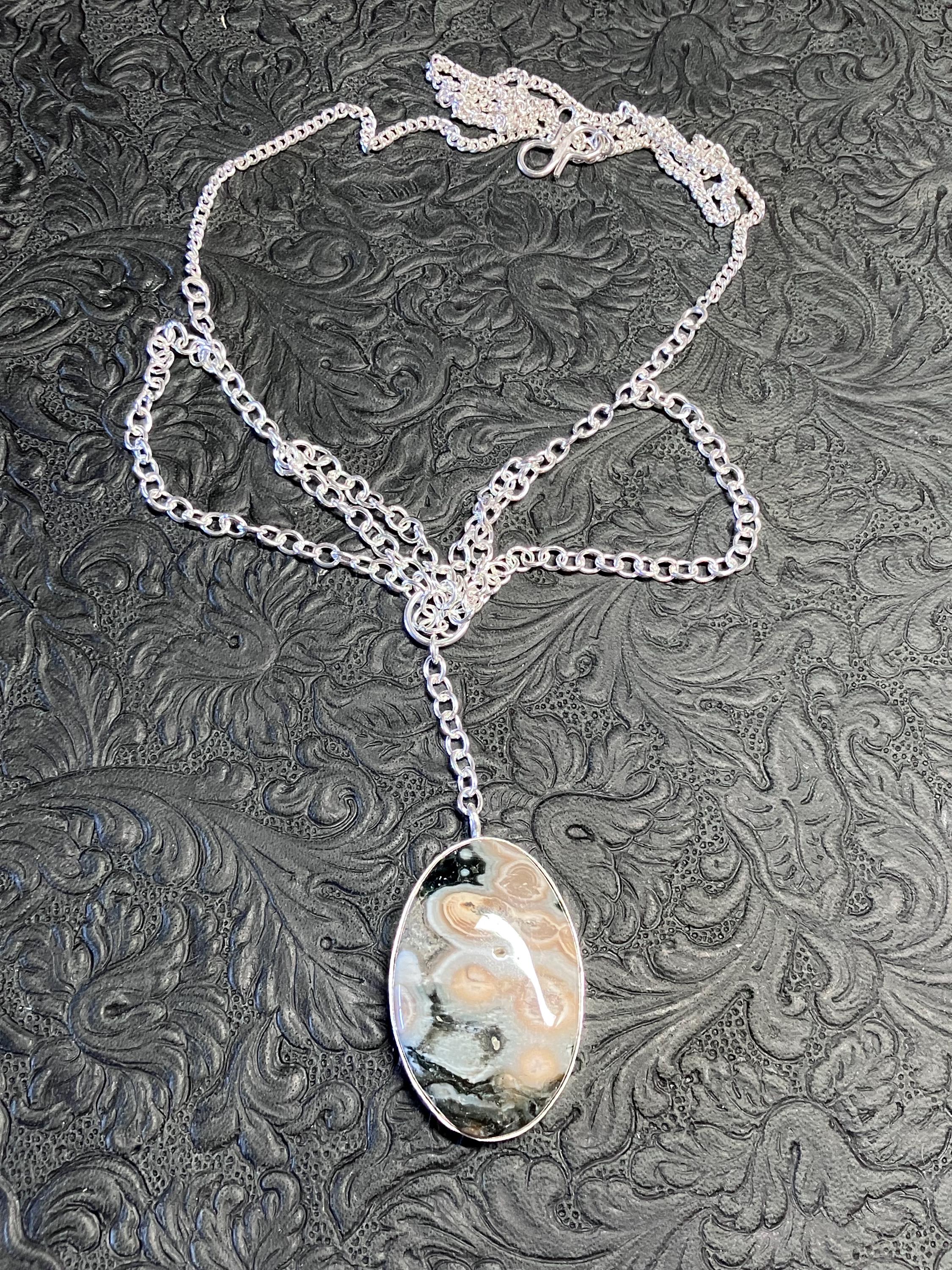 Ocean Jasper Necklace Stone Crystal Jewelry Ocean Jasper Necklace Stone Crystal Jewelry
