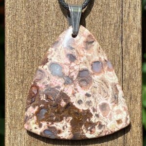 Unisex Ocean Jasper, Stainless Steel, Healing Stone Necklace with Positive Energy!