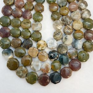 Ocean Jasper 13x5mm Flat Coin Gemstone Beads-- 15.5 inch strand Ocean Jasper 13x5mm Flat Coin Gemstone Beads-- 15.5 inch strand