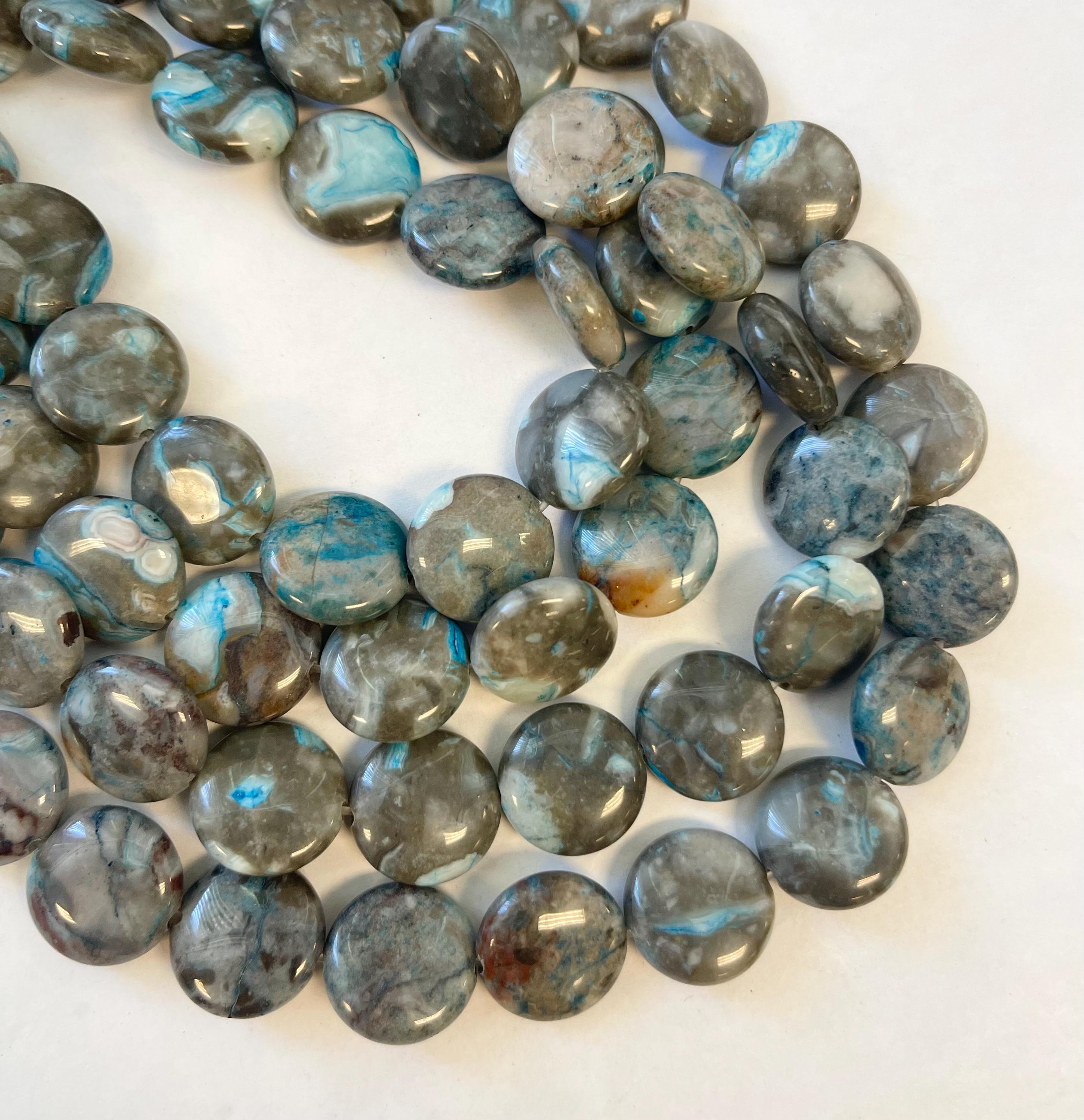 Ocean Jasper 16x6mm Coin Gemstone Beads---15.5 Inch Strand Ocean Jasper 16x6mm Coin Gemstone Beads---15.5 Inch Strand