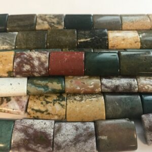 Ocean Jasper 20x15x6mm Flat Rectangle Gemstone Beads---15.5'' Ocean Jasper 20x15x6mm Flat Rectangle Gemstone Beads---15.5''