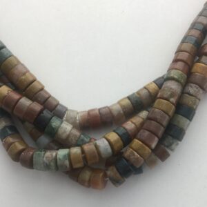 6mm Heishi Ocean Jasper. 15" strand of High quality heishi cut beads in mix of green, yellow, white and brown ocean jasper. 6mm Heishi Ocean Jasper. 15" strand of High quality heishi cut beads in mix of green, yellow, white and brown ocean jasper.