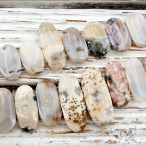 Ocean Jasper Freeform Beads, (etb00507) Polished Gemstone Necklace Ocean Jasper Freeform Beads, (etb00507) Polished Gemstone Necklace