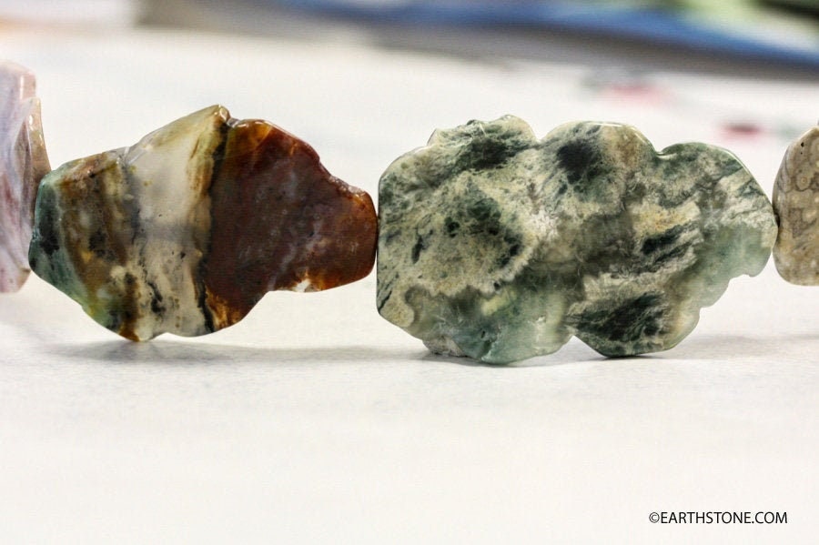 Large 30-40mm Ocean Jasper Waved Fancy Flat Oval 7 Pcs Multi-color Ocean Jasper Unique Pattern On Each Stone Large Size Beads Large 30-40mm Ocean Jasper Waved Fancy Flat Oval 7 Pcs Multi-color Ocean Jasper Unique Pattern On Each Stone Large Size Beads
