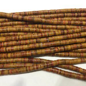 Natural Brown Ocean Jasper 6mm Heishi Genuine Gemstome Loose Beads 15 inch Jewelry Supply Bracelet Necklace Material Support Wholesale Natural Brown Ocean Jasper 6mm Heishi Genuine Gemstome Loose Beads 15 inch Jewelry Supply Bracelet Necklace Material Support Wholesale