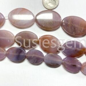 Purple Ocean Jasper Oval Beads: Natural Gemstone Strand (16'') Purple Ocean Jasper Oval Beads: Natural Gemstone Strand (16'')