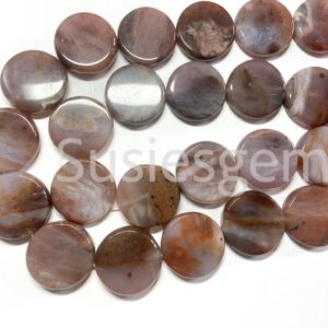 Purple Ocean Jasper coin 28 mm. Natural gemstone beads. Large Hole. 16'' Vintage stock Purple Ocean Jasper coin 28 mm. Natural gemstone beads. Large Hole. 16'' Vintage stock