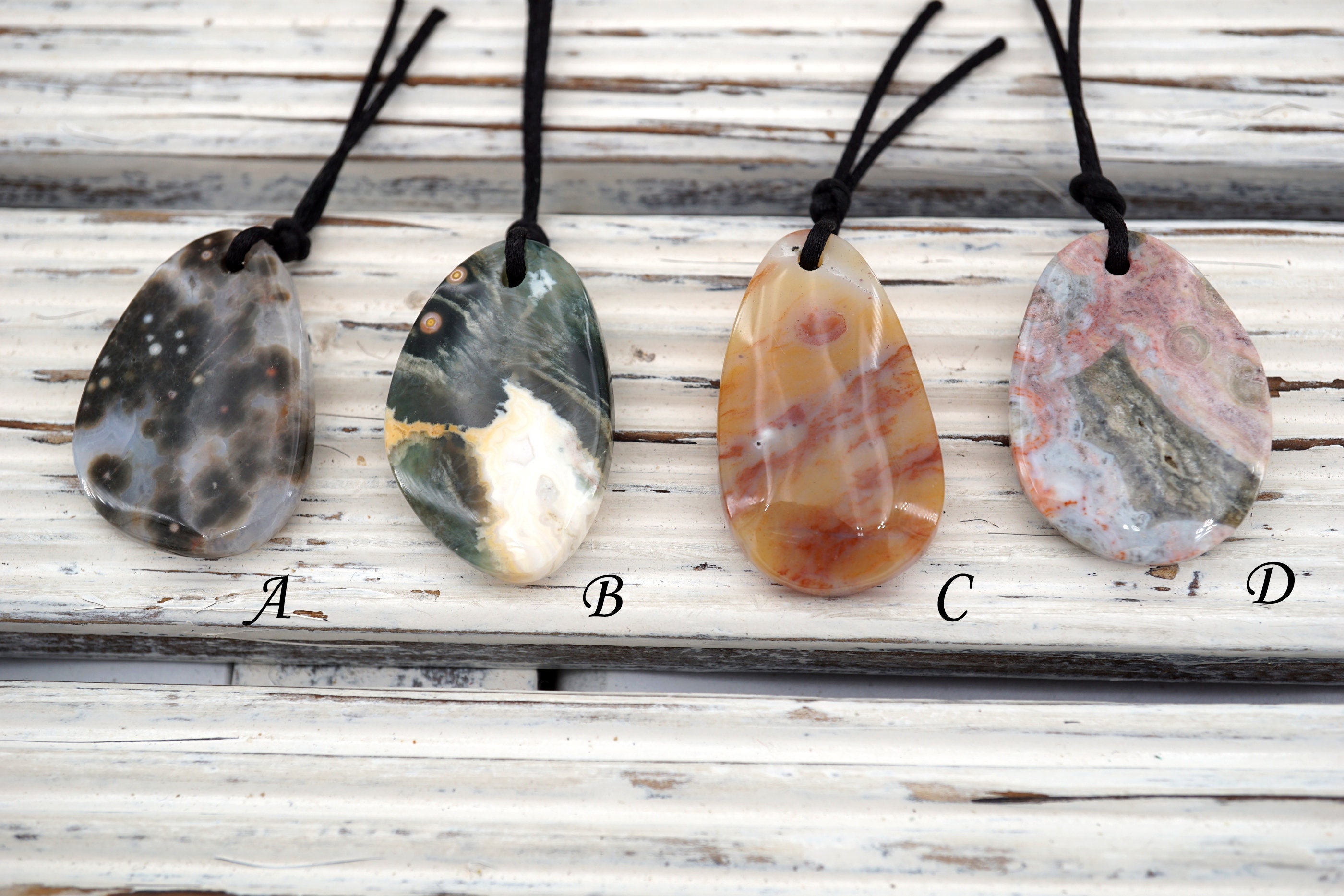Ocean Jasper Freeform Pendants, Colorful Gemstone Jewelry (20-23mm) Ocean Jasper Freeform Pendants, Colorful Gemstone Jewelry (20-23mm)