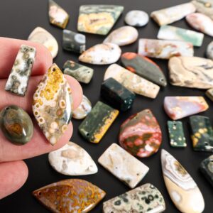 Grade Aaa Multi-shape Ocean Jasper Pendant Top Drilled Natural One Of A Kind Gemstone Jewelry