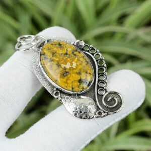 Handmade Ocean Jasper Pendant: 925 Sterling Silver, Designer Jewelry Handmade Ocean Jasper Pendant: 925 Sterling Silver, Designer Jewelry