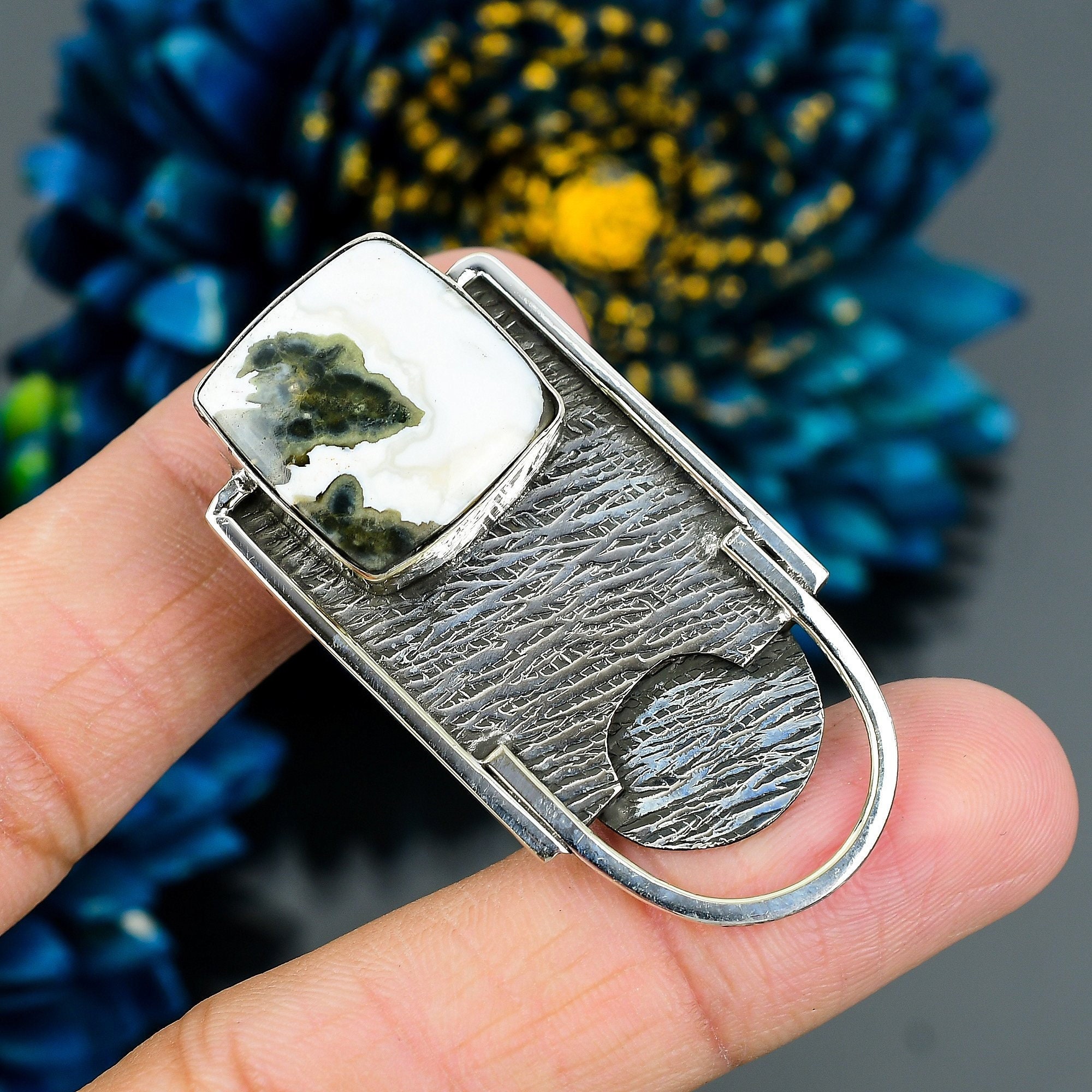 Ocean Jasper Pendant: Handmade 925 Sterling Silver Gemstone Jewelry Ocean Jasper Pendant: Handmade 925 Sterling Silver Gemstone Jewelry
