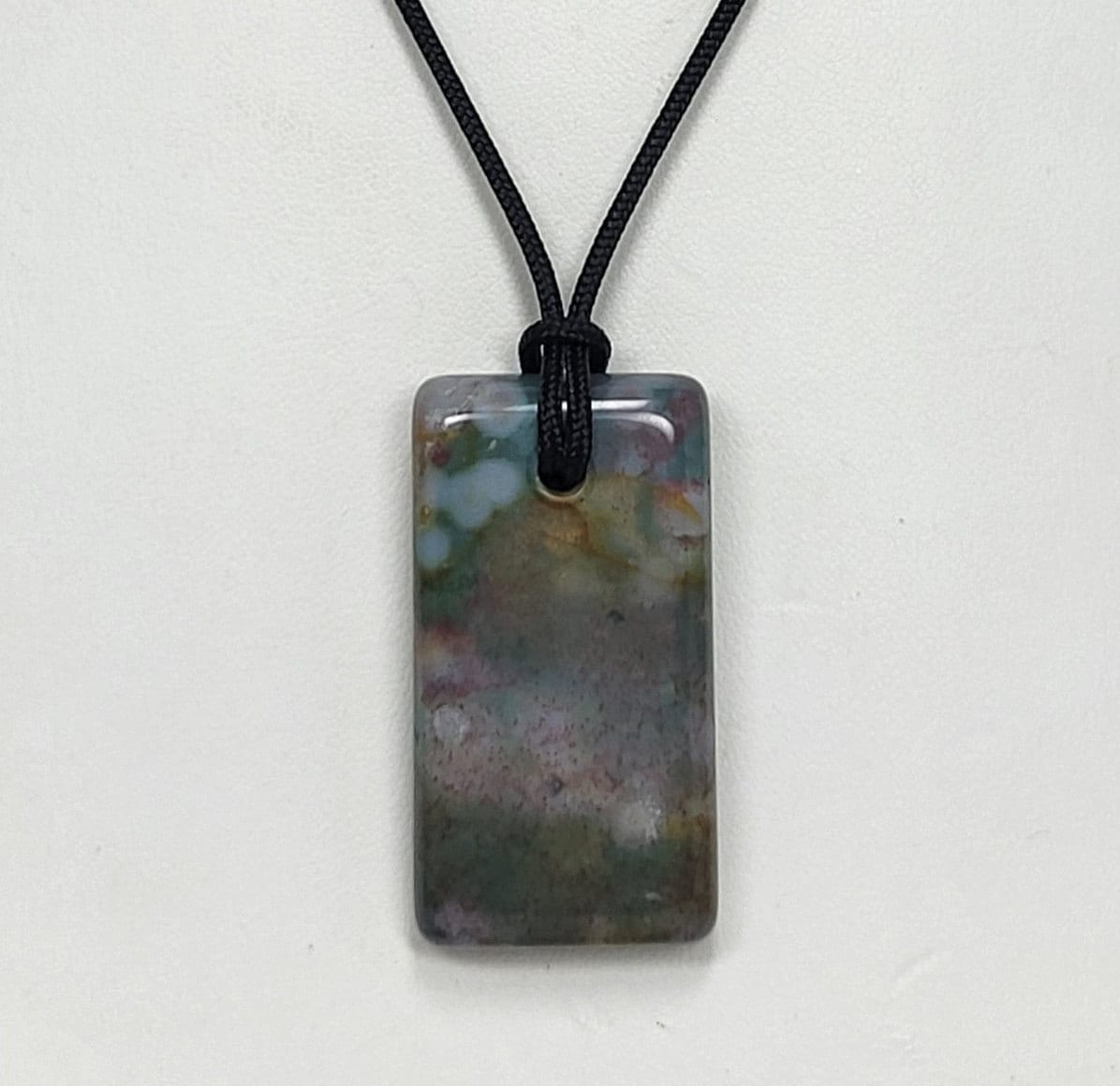 Ocean Jasper Pendant Necklace, Free Shipping (24112), Jasper Pendant, Adjustable Black Cord, Pendantlady