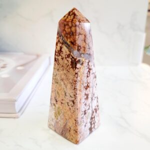 Ocean Jasper Crystal Obelisk | Ethically Sourced | Spiritual Gift