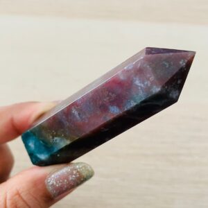 Ocean Jasper Crystal Tower: Natural Gemstone Point (48.8g)