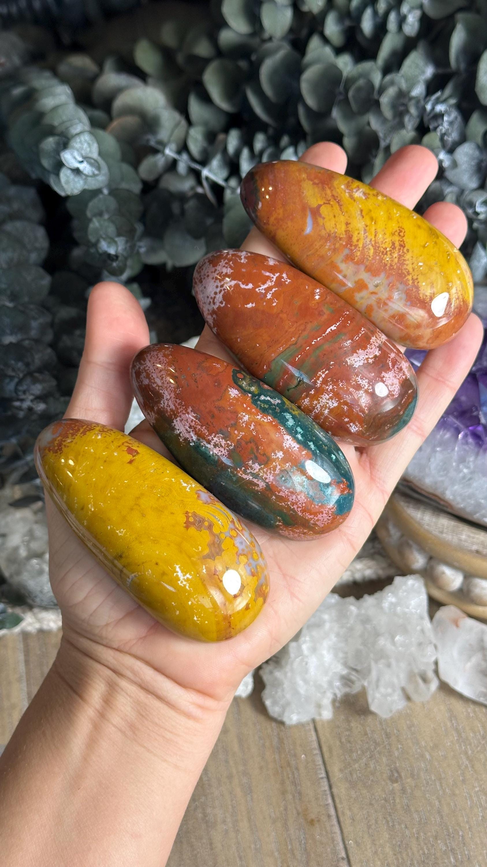 Ocean Jasper Massage Wand: Old Stock Marovato