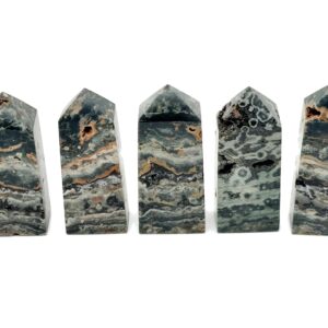 Ocean Jasper Obelisk Tower Stone - Gemstone Tower - Meditation Gemstone - Crystal Gifts - Home Crystal Decor - TW1143