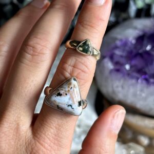 Ocean Jasper Ring, .925 Sterling Silver , Minimalist, Statement, Fitted