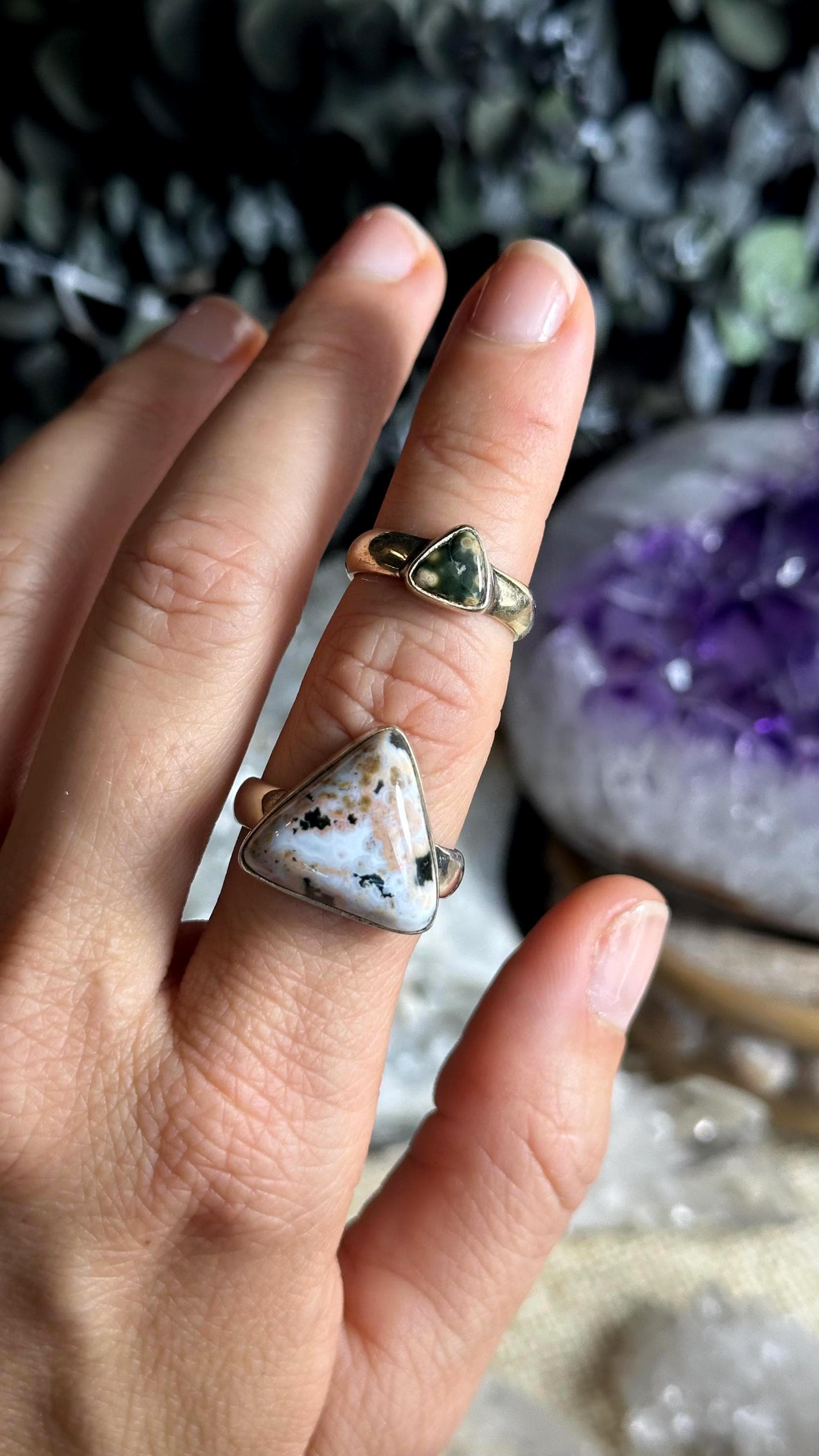 Ocean Jasper Ring, .925 Sterling Silver , Minimalist, Statement, Fitted Ocean Jasper Ring, .925 Sterling Silver , Minimalist, Statement, Fitted