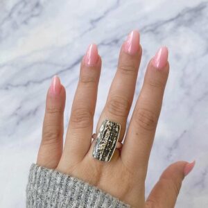 Ocean Jasper Adjustable Ring / 925 Sterling Silver / Healing Gemstone / Gifts For Her / Oval Cab / Ocean Jasper Statement Ring / Ocj-r-23.
