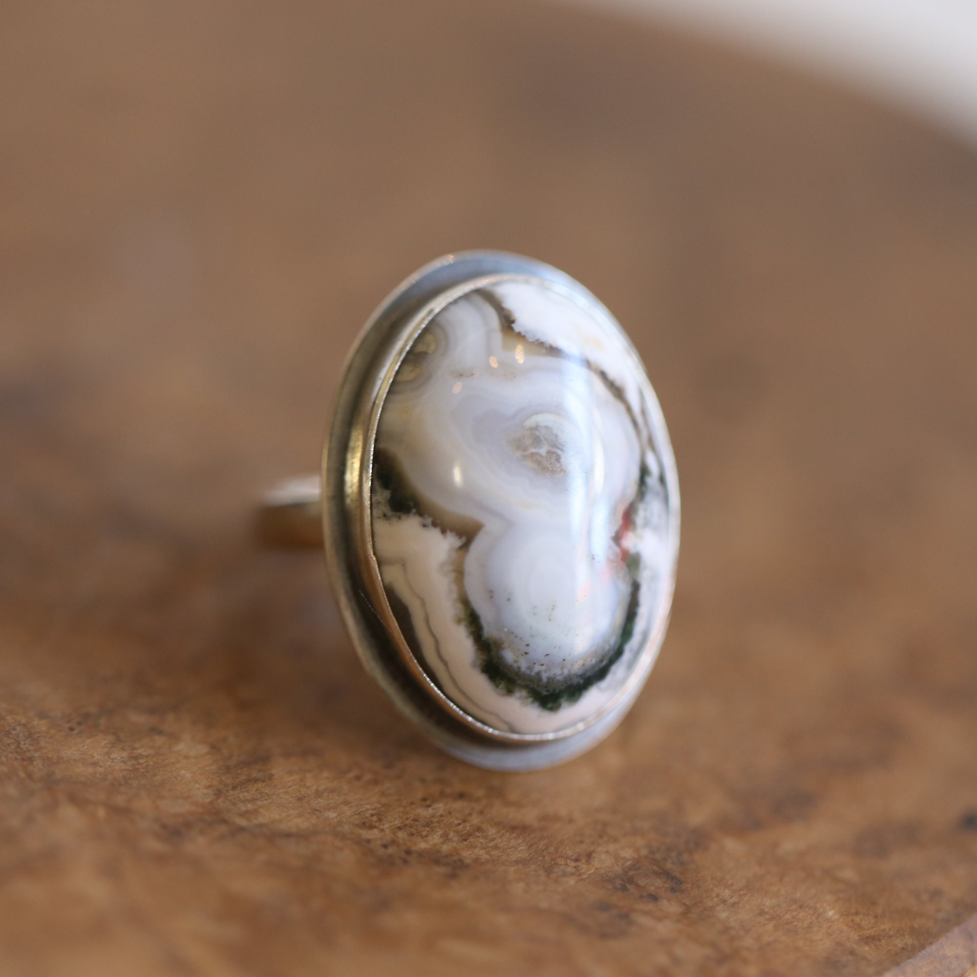 Ocean Jasper Big Ring - .925 Sterling Silver Ring - Silversmith - Choose Your Stone Ocean Jasper Big Ring - .925 Sterling Silver Ring - Silversmith - Choose Your Stone