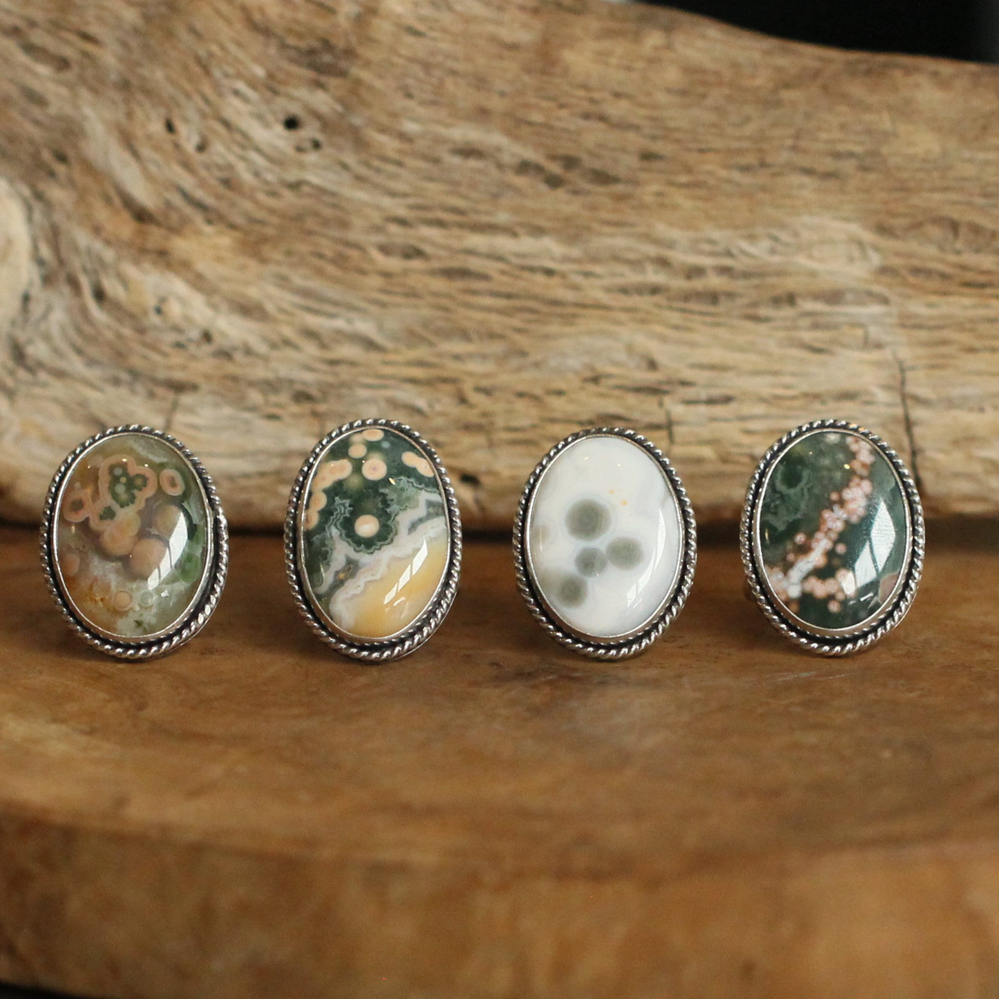 Custom Ocean Jasper Boho Ring - .925 Sterling Silver - Choose Your Aaa Stone Custom Ocean Jasper Boho Ring - .925 Sterling Silver - Choose Your Aaa Stone