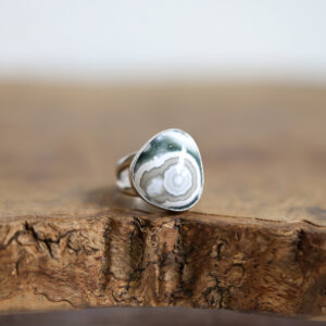 Custom Chunky Ocean Jasper Ring - Choose Your Stone - .925 Sterling Silver