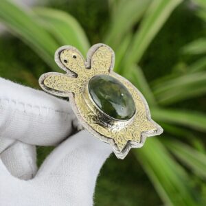 Handmade Ocean Jasper Ring: 18K Gold Plated Sterling Silver, Size 6.5 Handmade Ocean Jasper Ring: 18K Gold Plated Sterling Silver, Size 6.5