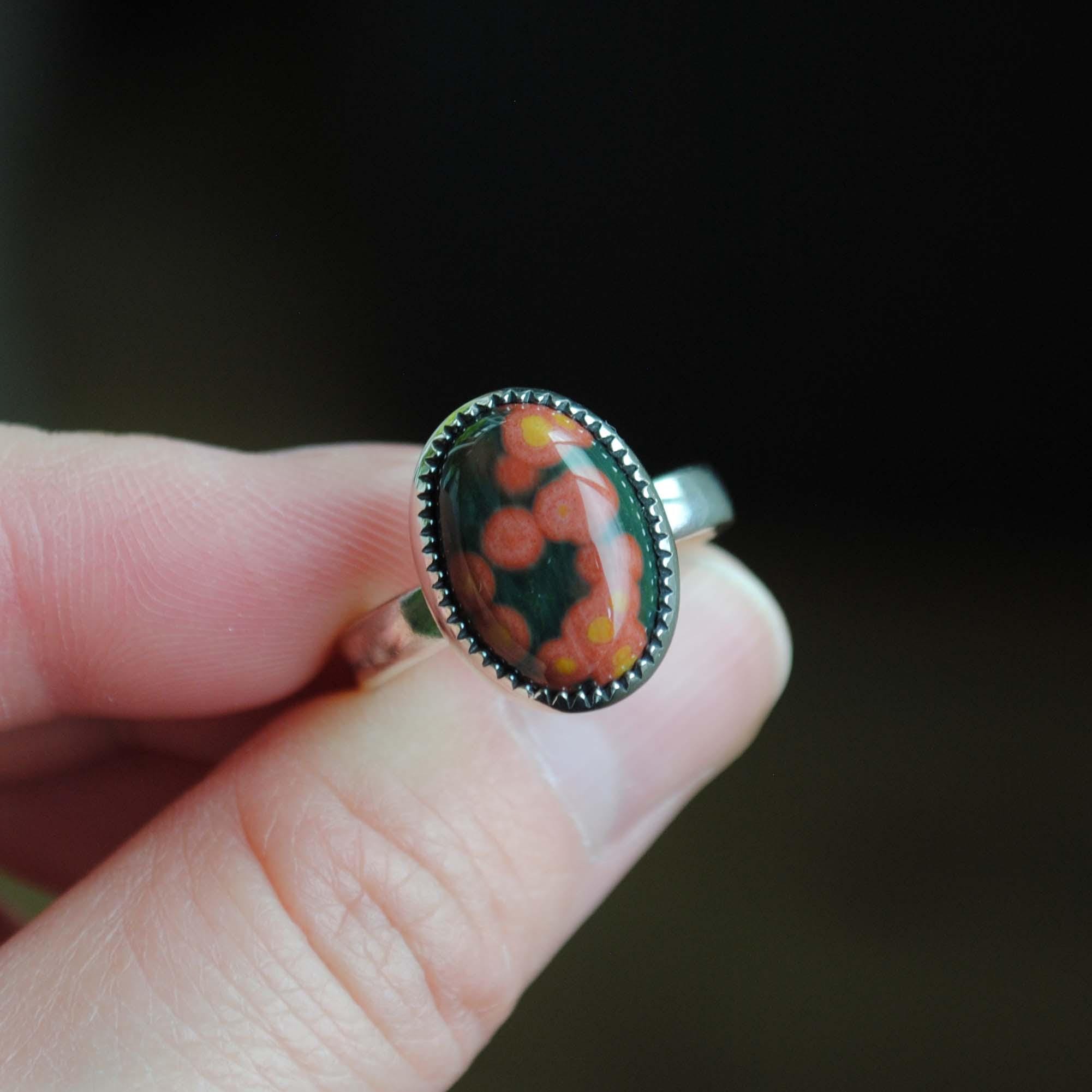 Ocean Jasper Ring, Ocean Jasper Jewelry, Size 6.75-7 (can Be Sized To A 7, 7.25, 7.5, 7.75)