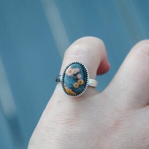 Ocean Jasper Ring, Ocean Jasper Jewelry, Size 5.5 (can Be Sized To A 5.75, 6, 6.25, 6.5) Ocean Jasper Ring, Ocean Jasper Jewelry, Size 5.5 (can Be Sized To A 5.75, 6, 6.25, 6.5)