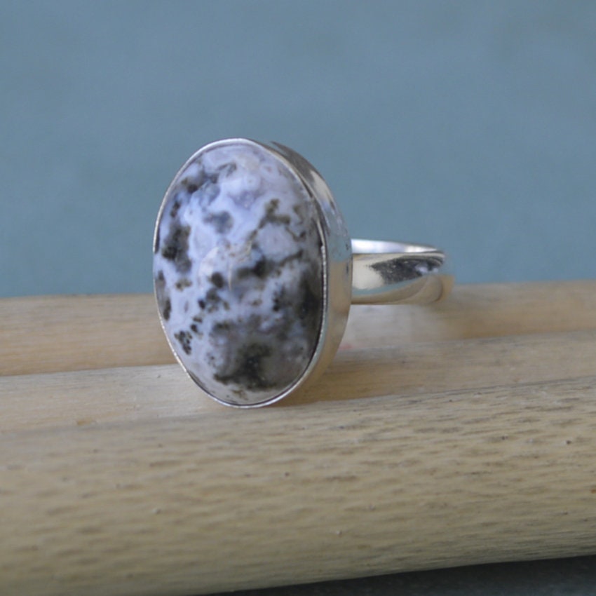 Ocean Jasper Sterling Silver Ring: Artisan Gemstone Jewelry
