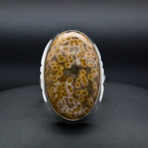 Sterling Silver Ocean Jasper Ring Size 6.5