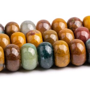 8x4mm Ocean Jasper Beads Grade Aaa Genuine Natural Gemstone Full Strand Rondelle Loose Beads 15" Bulk Lot Options (107403-2365)