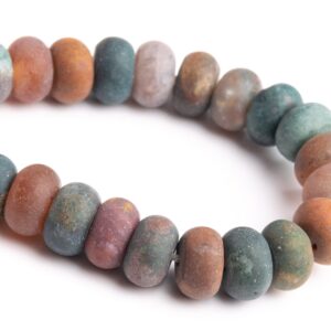 8x4mm Matte Ocean Jasper Beads Grade Aaa Genuine Natural Gemstone Half Strand Rondelle Loose Beads 7.5" Bulk Lot Options (107404h-2365)