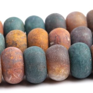 8x4mm Matte Ocean Jasper Beads Grade Aaa Genuine Natural Gemstone Full Strand Rondelle Loose Beads 15" Bulk Lot Options (107404-2365)