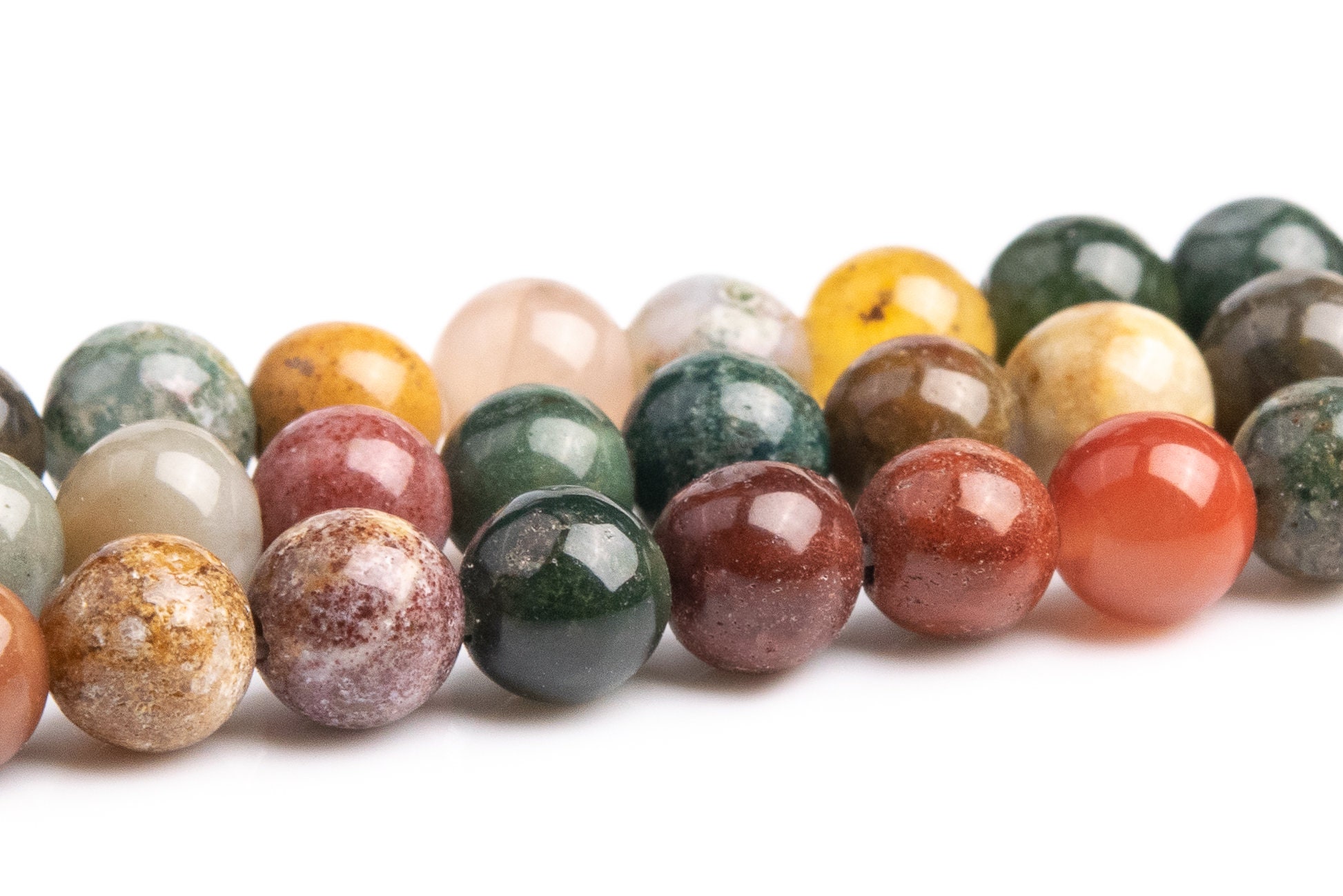 4mm Multicolor Ocean Jasper Beads Grade Aaa Genuine Natural Gemstone Round Loose Beads 15" / 7.5" Bulk Lot Options (109951)